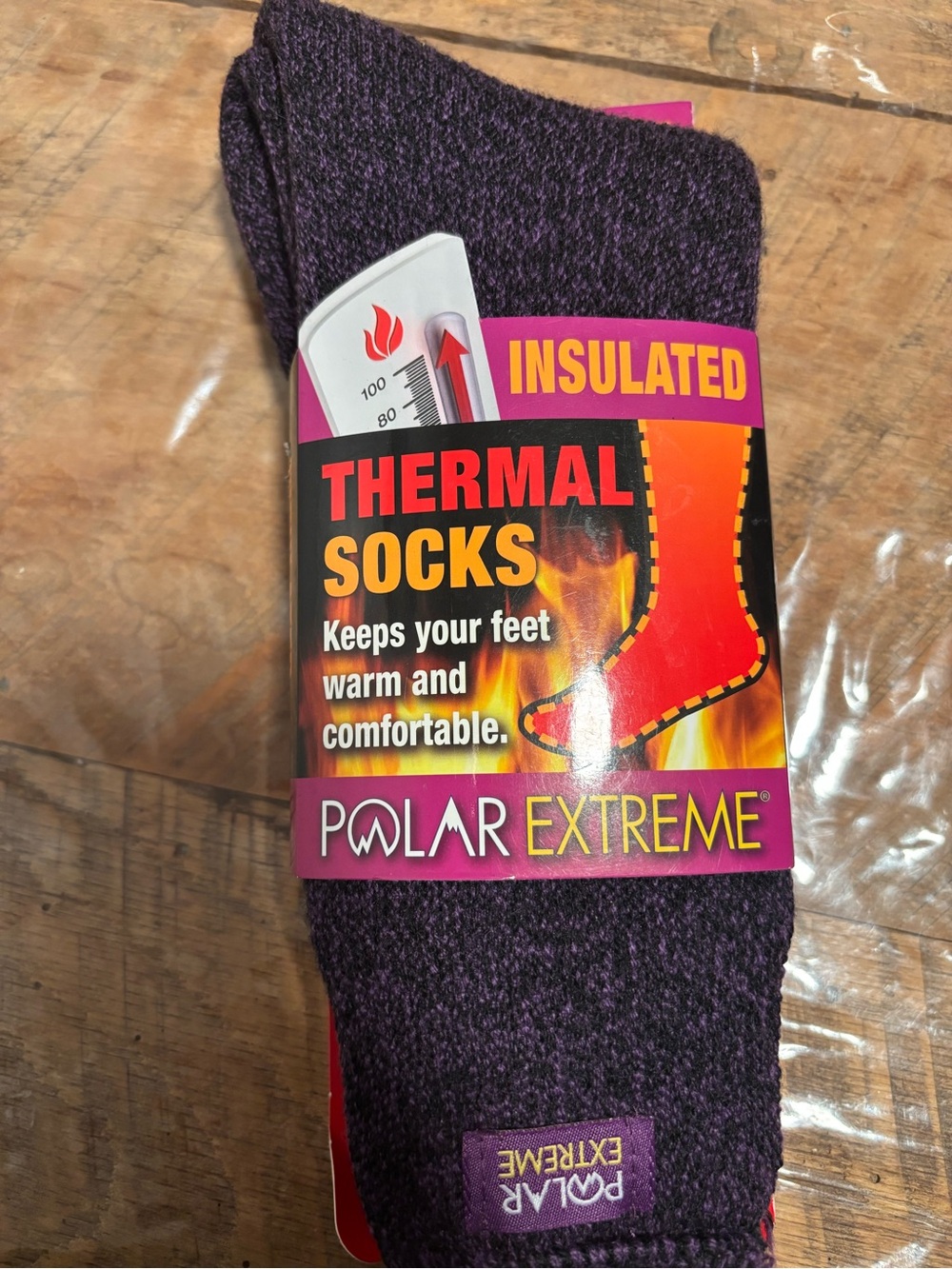 Insulated Thermal Socks - Purple